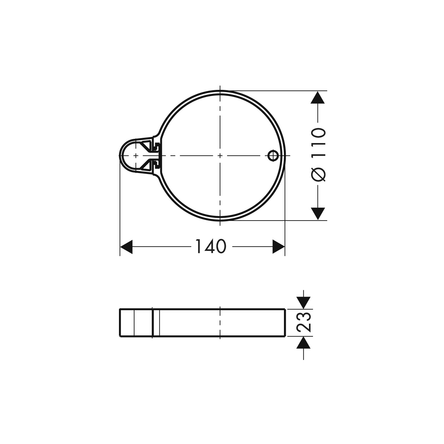 Мыльница для душевой штанги HANSGROHE Cassetta C 28678000 цвет Хром