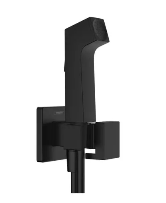 Гигиенический комплект HANSGROHE Bidette Е 1 jet 29231670 со шлангом и держателем, цвет Чёрный матовый