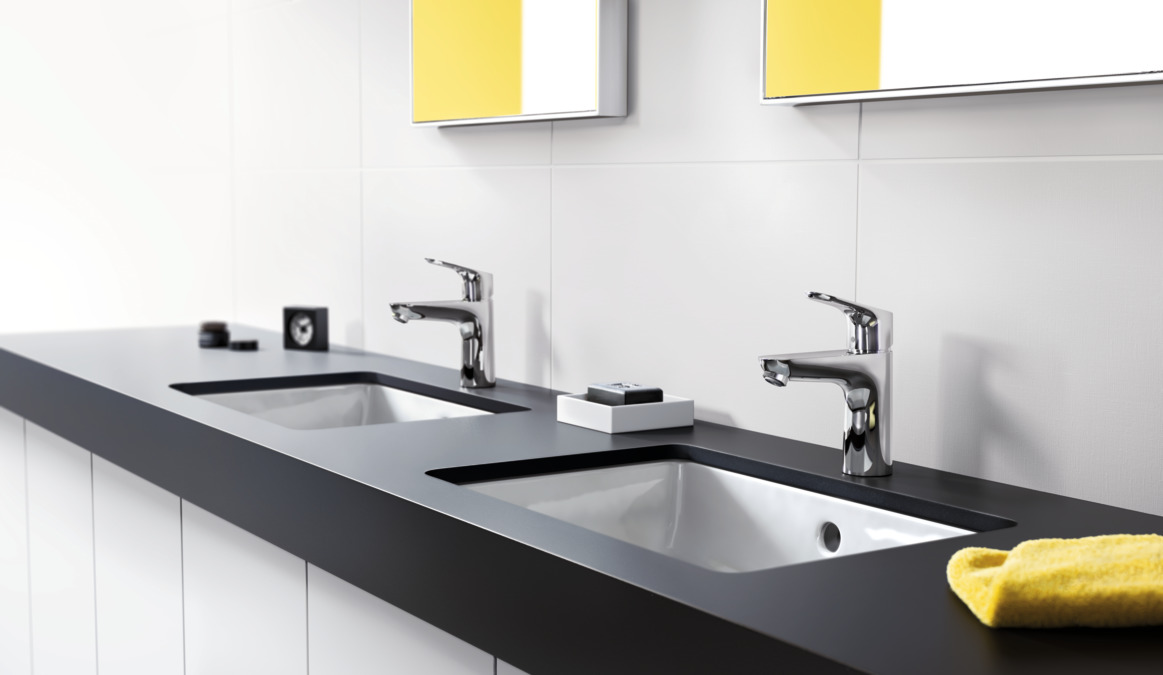 Однорычажный смеситель для раковины HANSGROHE Focus 31607000 100 мм, с донным клапаном, цвет Хром