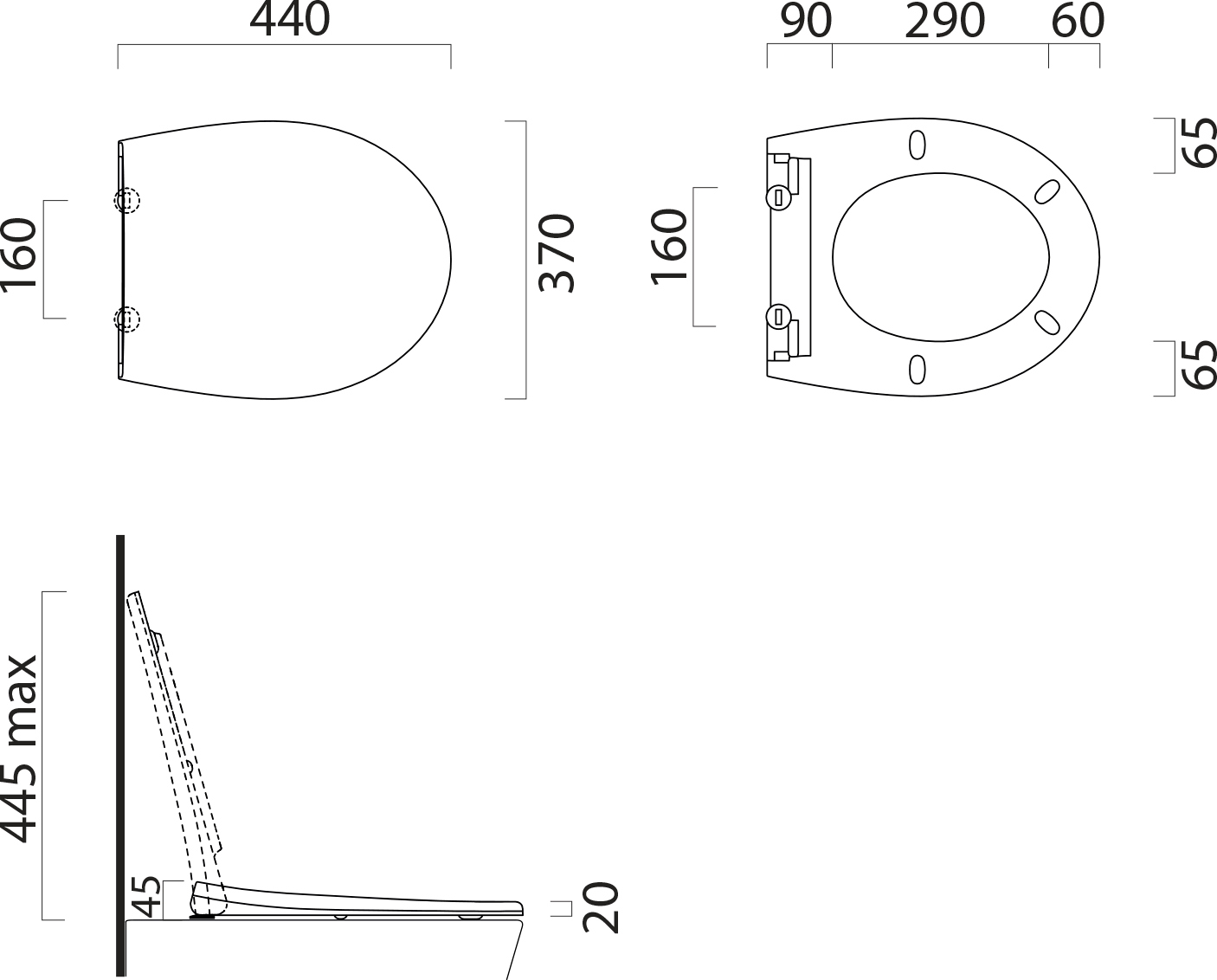 Сиденье с крышкой для унитаза GSI MODO MS98C11 c Soft Close, белое глянцевое
