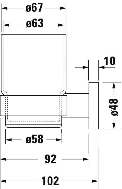 Держатель стакана Duravit D-Code 0099201000 хром