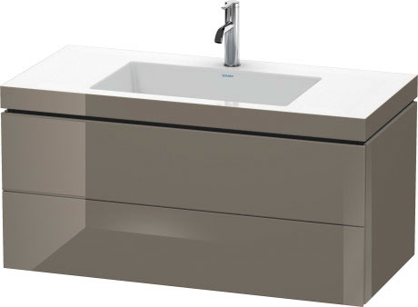 Тумба подвесная с раковиной Duravit L-Cube LC6928O9090 Фланелево-серый