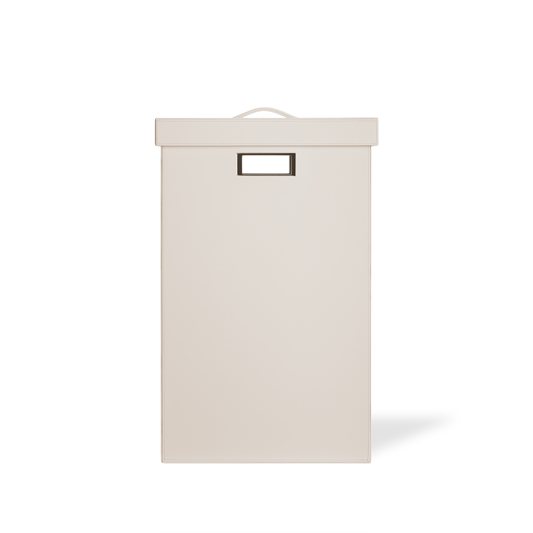 Корзина для белья напольная, с крышкой DECOR WALTHER  Brownie WB   0924747  60,5 X 38,5 X 38,5 см, имитация кожи, цвет: SAND (песочно-бежевый)