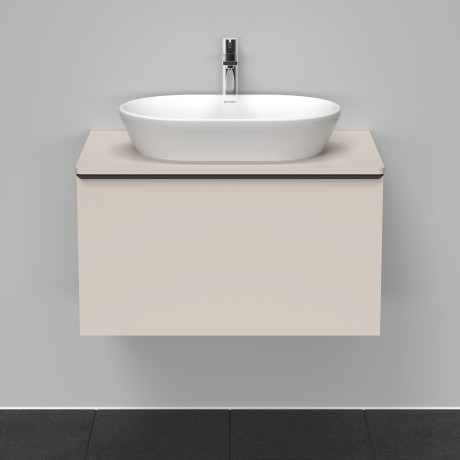 Тумба подвесная под раковину DURAVIT D-Neo DE494709191 800 мм х 550 мм, с консолью, с одним выдвижным ящиком, серо-коричневый матовый