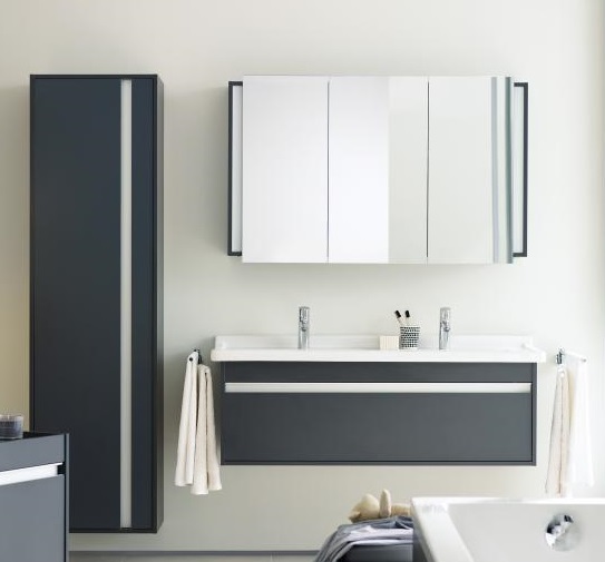 Шкаф высокий Duravit Ketho KT1265L2222 левый, с полками, белый глянцевый