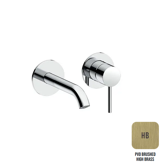 Внешняя часть смесителя из стены  для раковины ALMAR WASH BASIN E210054.HB излив 160 мм - 185 мм, цвет High Brass