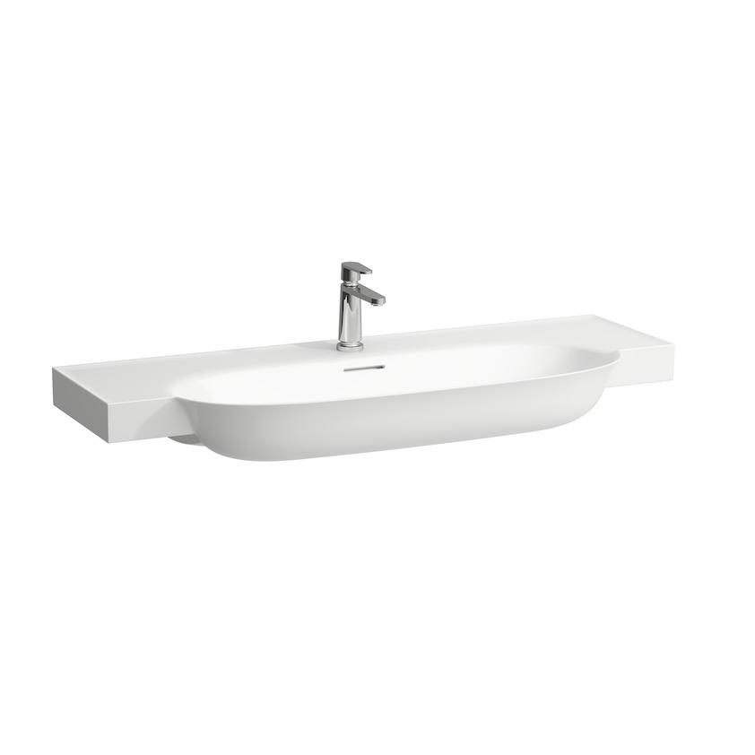 Раковина накладная  Laufen  The New Classic  8.1385.8.000.109.1  120 см, SaphirKeramik, без  отверстия для смесителя, белая 