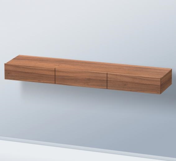 Полка Duravit DuraStyle DS827307979 с тремя выдвижными ящиками, орех натуральный
