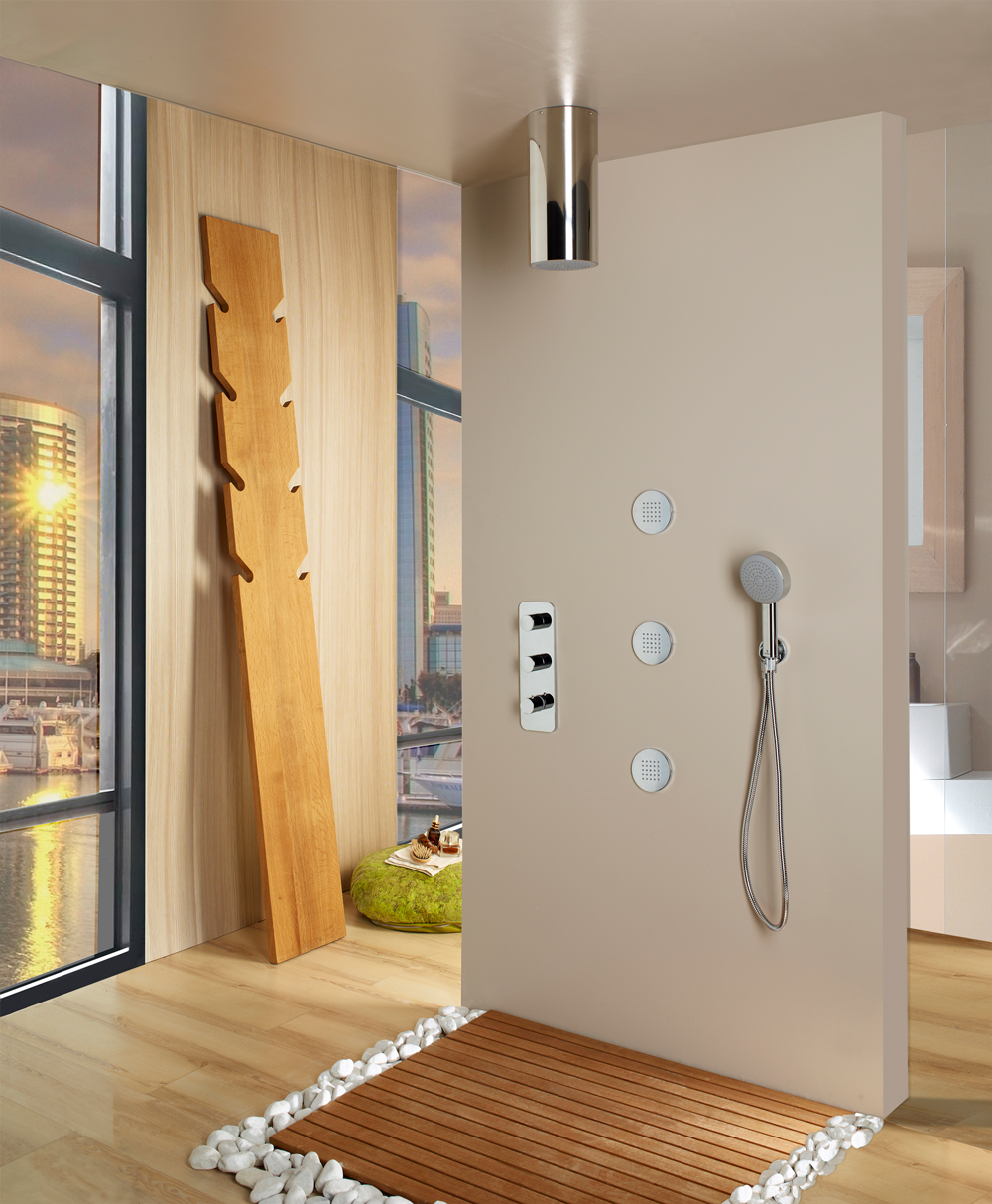 Верхний душ Bossini Dinamic Inox один режим струи H80166.030 хром