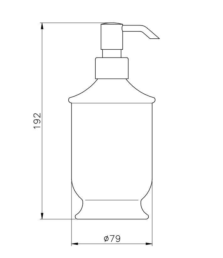 Дозатор для жидкого мыла настольный без держателя NICOLAZZI Classica d'appoggio  6006СR Белый/Хром (Снимается с производства)