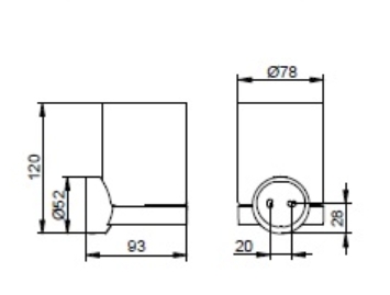 Держатель стакана со стаканом KEUCO Collection Reva 12850 019000 Хром