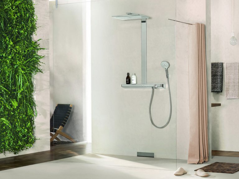 Верхний душ с настенным держателем Hansgrohe Raindance Select Rainmaker 460 1 jet 24013400 Хром/Белый