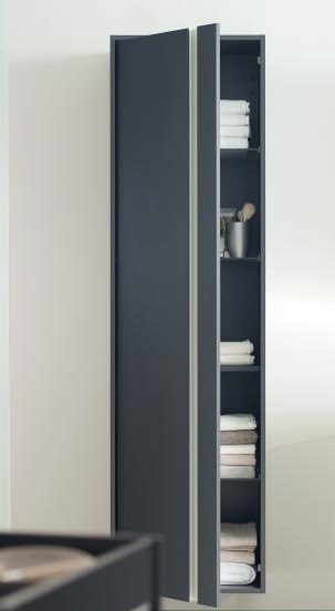 Шкаф высокий Duravit Ketho KT1265L9191 левый, с полками, серо-коричневый