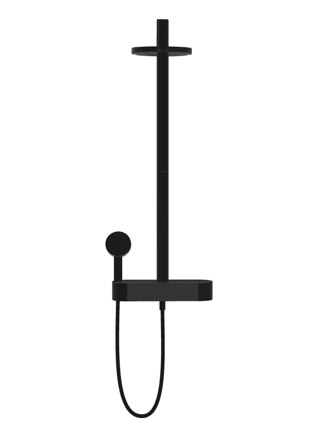 Душевая система с термостатом для душа Hansgrohe Pulsify S 24240670 Showerpipe 260 2 jet, матовый чёрный