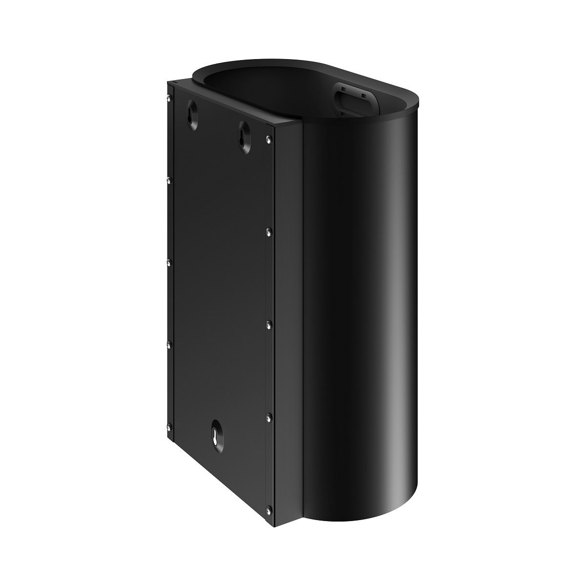 Настенное ведро для мусора настенное с крышкой 30л KEUCO PLAN 14988 370000 Чёрный матовый