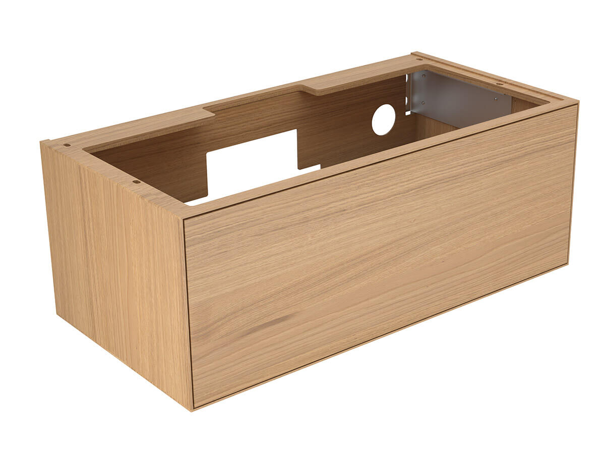 Тумба под умывальник со внутренним освещением Keuco Edition Lignatur 33350 750011 1050x400x535 мм фасад венецианский дуб, корпус дуб