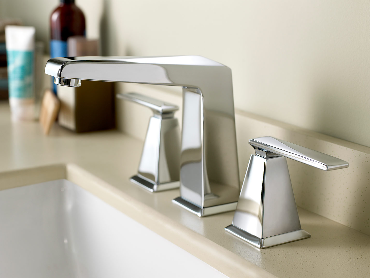 Смеситель двухвентильный для раковины на 3 отверстия NICOLAZZI VINCENT Margherita 1008CR28 с донным клапаном, хром