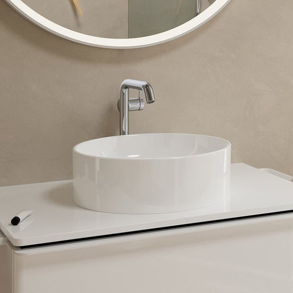 Смеситель однорычажный для раковины HANSGROHE TECTURIS S 73370000 240 мм, с EcoSmart+ и CoolStart, с донным клапаном, цвет Хром