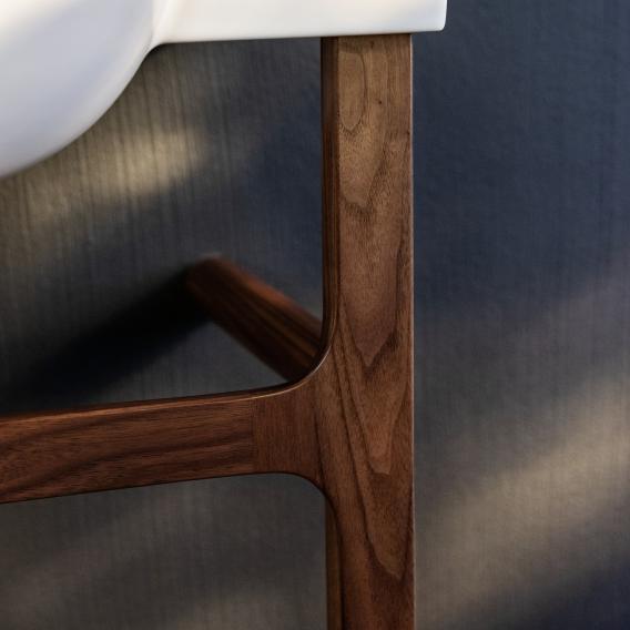 Консоль с полотенцедержателем  78 см  Laufen   The New Classic  4.0607.2.085.629.1 деревянная, под раковину  8.1385.5, цвет Орех