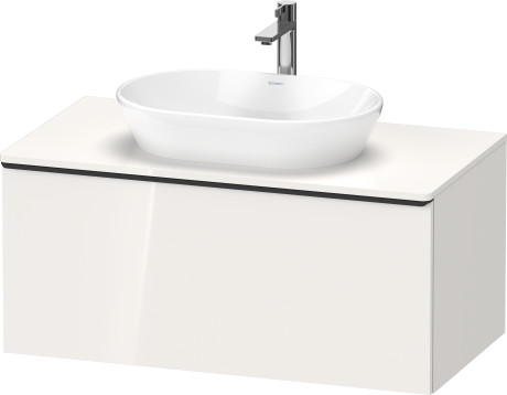 Тумба подвесная под раковину DURAVIT D-Neo DE494802222 1000 мм х 550 мм, с 1 выдвижным ящиком и консолью, белый глянцевый