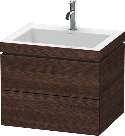 Тумба подвесная с раковиной Duravit L-Cube LC6926O5353 темный каштан