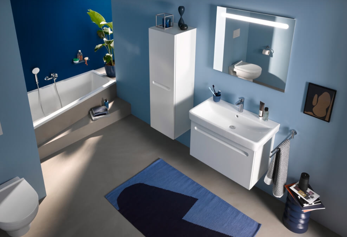 Средний шкаф - пенал подвесной  DURAVIT Duravit No.1 N11308L18180000 петли слева 400 мм х 1320 мм, 4 стеклянных полки, белый матовый