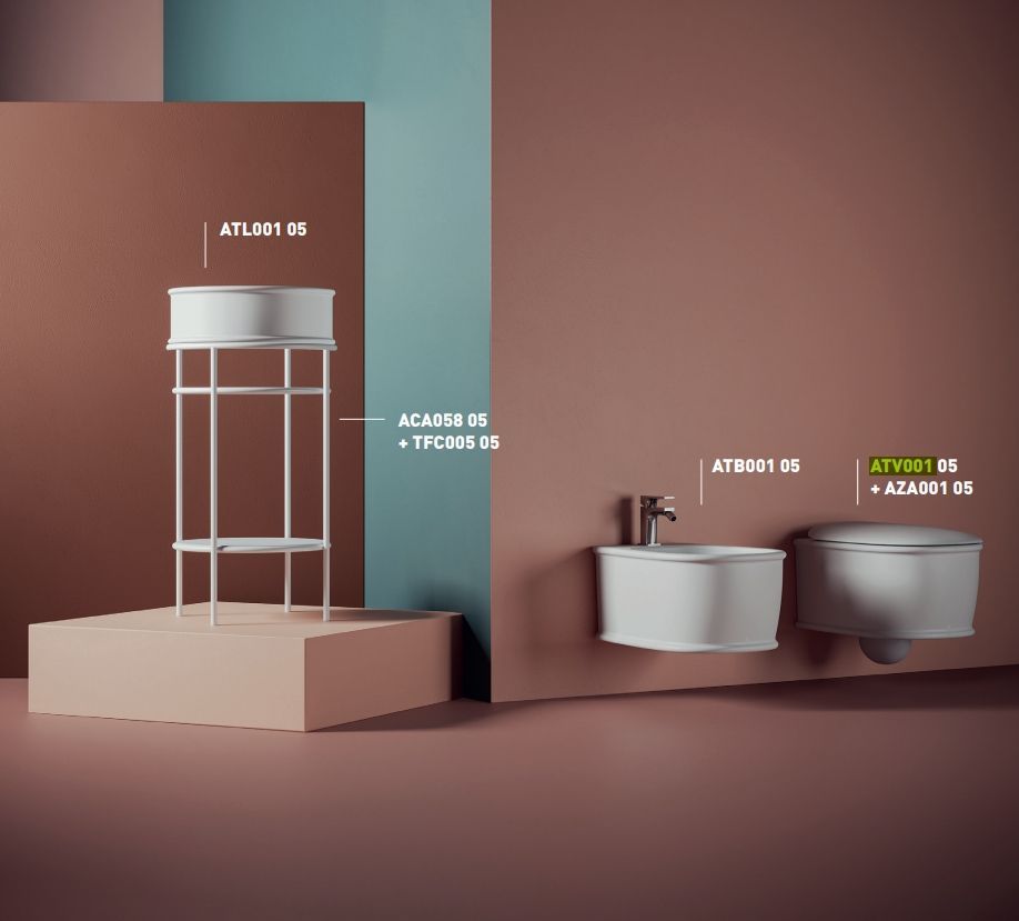 Биде повдесное ARTCERAM ATELIER ATB001 17 00 520 мм х 370 мм, с отверстием под смеситель, с переливом, с креплением, чёрный матовый