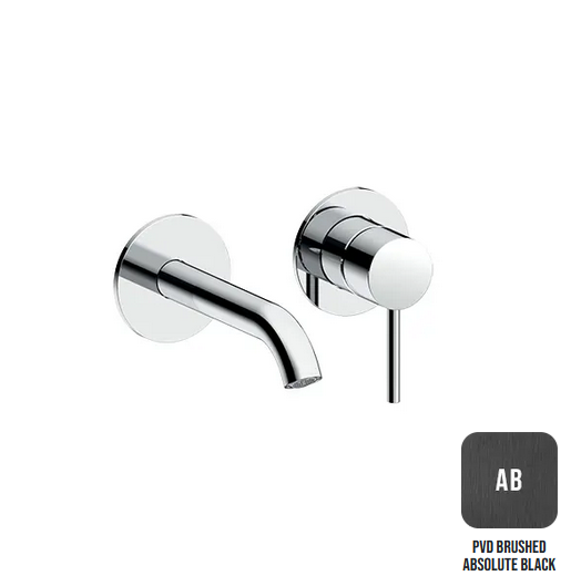 Внешняя часть смесителя из стены  для раковины ALMAR WASH BASIN E210054.AB излив 160 мм - 185 мм, цвет Absolute Black