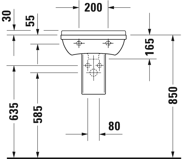 Раковина подвесная Duravit Starck 3 0732450071 45х32см