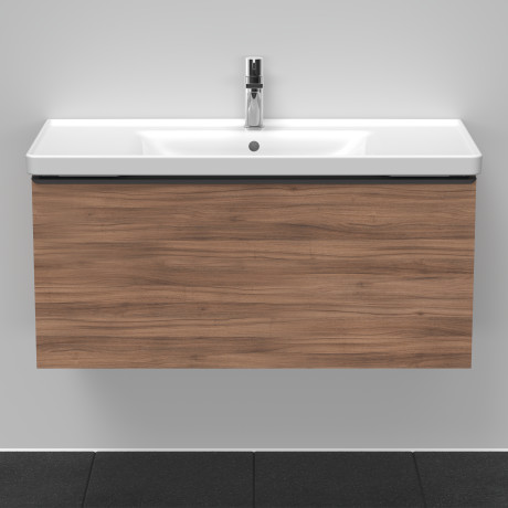 Тумба подвесная под раковину DURAVIT D-Neo DE425607979 984 мм х 452 мм, с одним выдвижным ящиком, орех натуральный