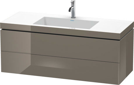 Тумба подвесная с раковиной Duravit L-Cube LC6929O8989 фланелево-серый глянцевый