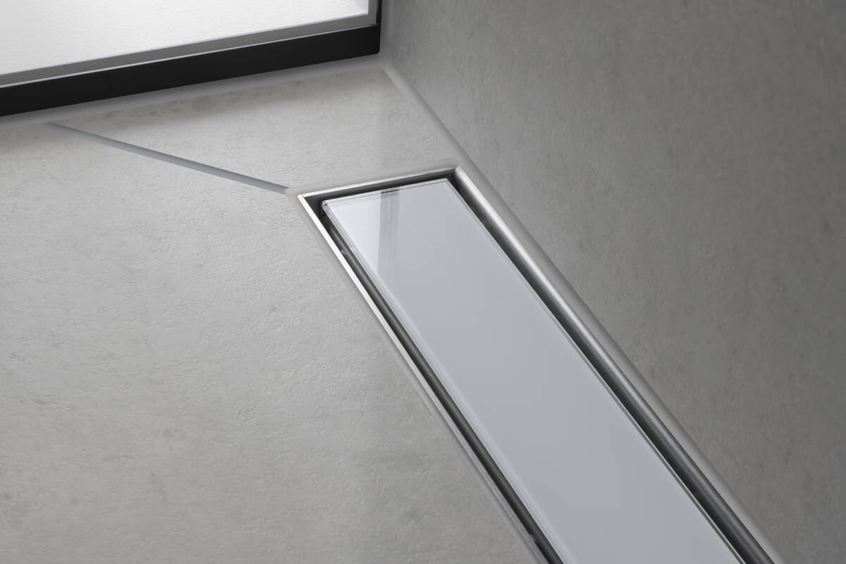 Внешняя часть линейного слива для душа HANSGROHE RainDrain Match 56036700 600 мм, c регулировкой по высоте, матовый белый