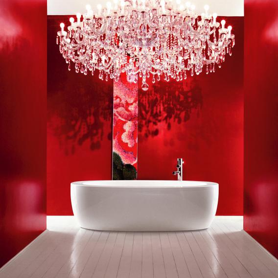 Свободностоящая акриловая  ванна  Laufen  Alessi One  2.4197.0.000.000.1, 2030 x 1020 х575 мм,  панельная обшивка, каркас с ножками, белая