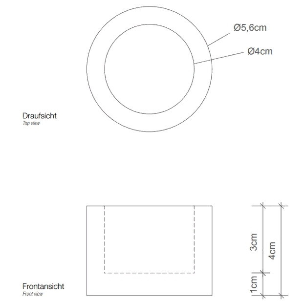 Подсвечник настольный для 1 свечи DECOR WALTHER  STONE TLH    0972550     4 X Ø 5,5 см, искусственный камень Solid Surface, белый матовый