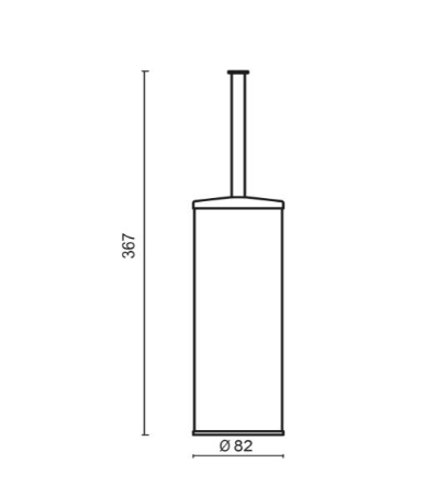 Ершик для унитаза с колбой напольный BOSSINI Tondo Line V50108.030 цвет Хром