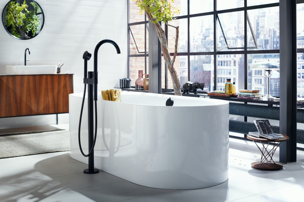 Зеркало настенное AXOR Universal Circular 42848670 Матовый чёрный