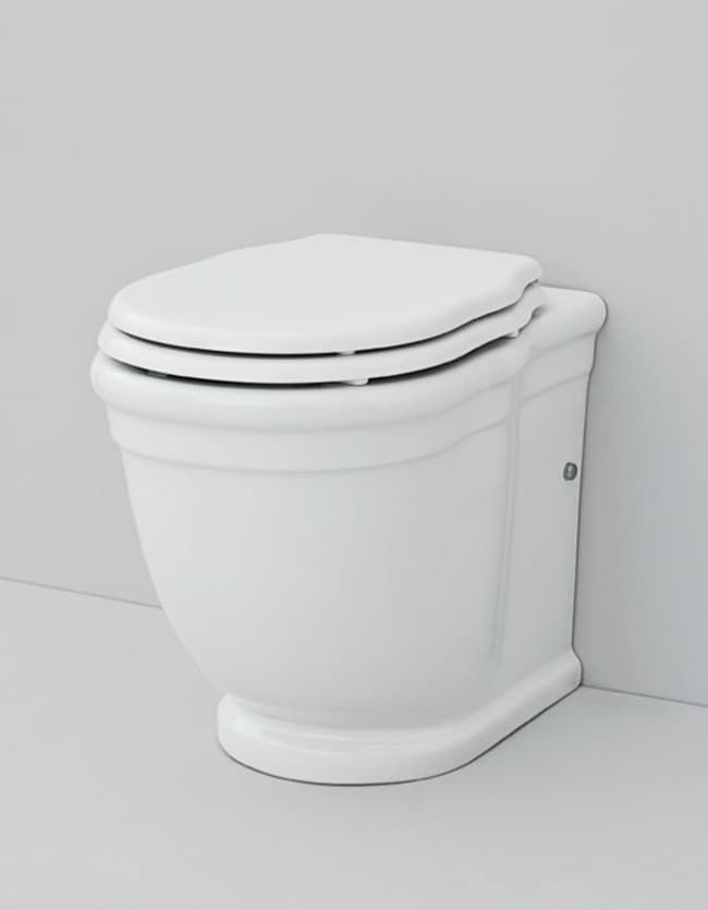 Унитаз напольный приставной ARTCERAM HERMITAGE HEV005 01 00 360 мм х 550 мм, с патурбком, с креплениями, белый глянцевый