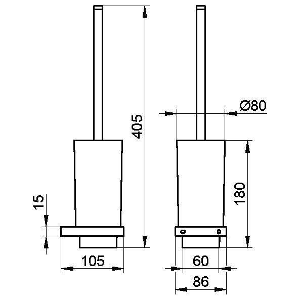 Ершик для туалета Keuco Edition 11 11164 019000 хром