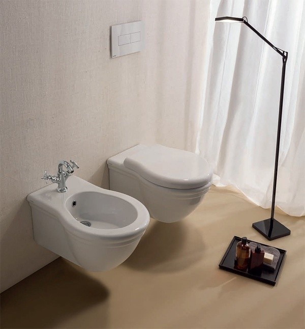 Унитаз подвесной GLOBO PAESTUM PAS03BI 570 мм х 380 мм, с креплением, белый глянцевый