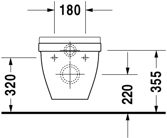 Подвесной унитаз Duravit Starck 3 2201090000 54 см белый