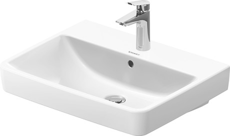 Раковина встраиваемая сверху/подвесная DURAVIT Duravit No.1 2375600000 460 мм х 600 мм, с переливом, с отверстием под смеситель, белая