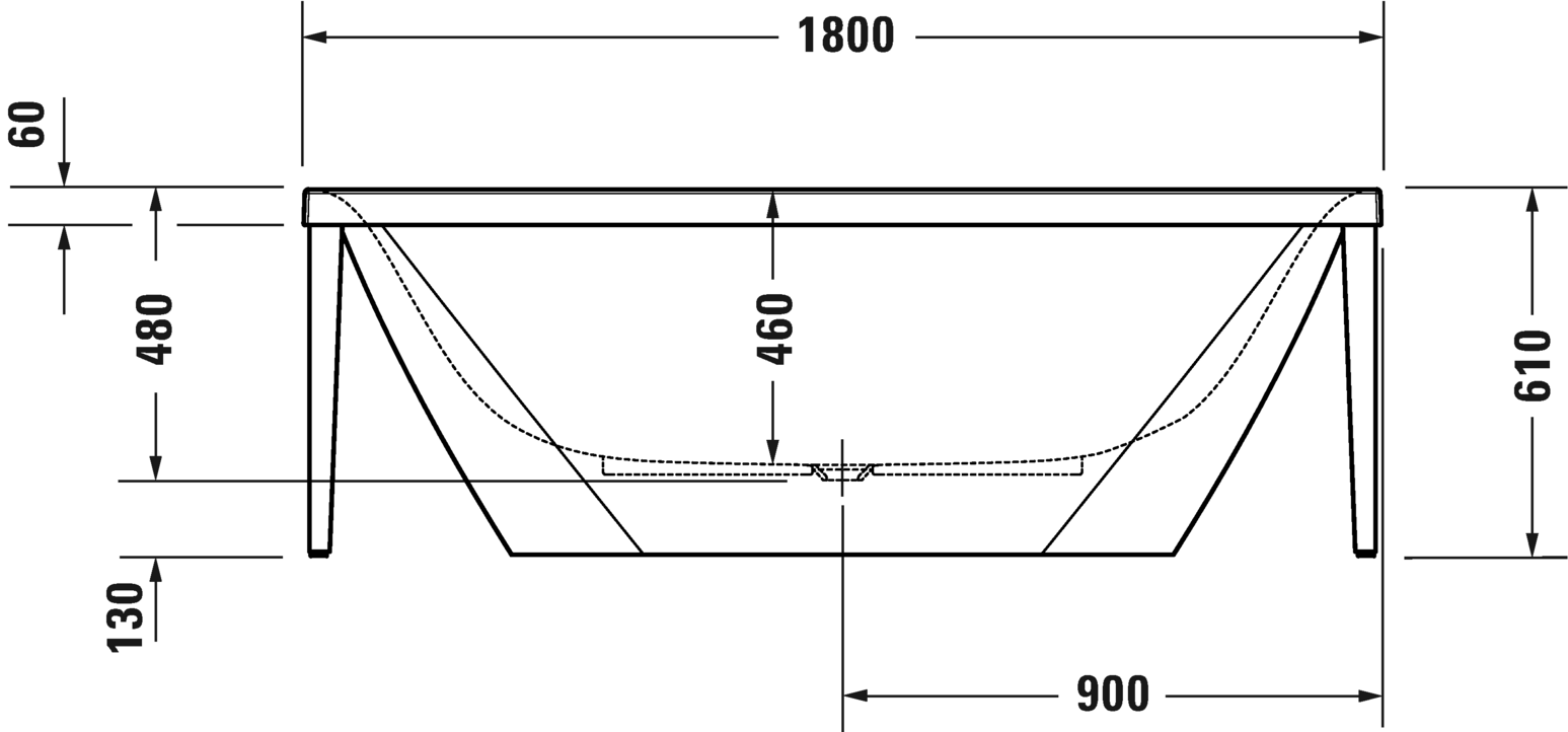 Акриловая свободностоящая ванна Duravit XViu 700443000B10000 белая