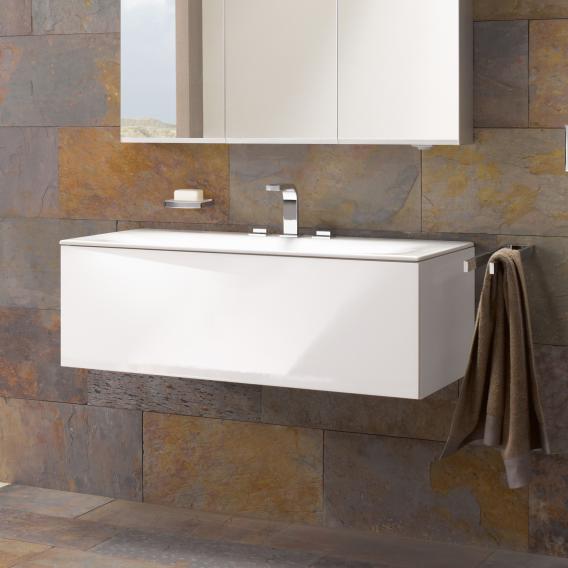 Тумба подвесная под раковину KEUCO EDITION 11 31351 210000 с одним выдвижным фронтом, корпус/фасад глянцевый лак, белая