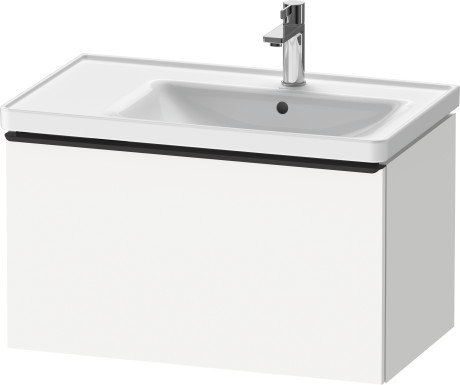 Тумба подвесная под раковину DURAVIT D-Neo DE425501818 784 мм х 452 мм, с одним выдвижным ящиком, белый матовый