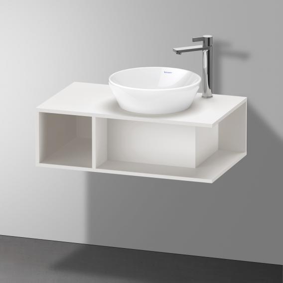 Тумба подвесная под раковину DURAVIT D-Neo DE493802222 800 мм х 480 мм, с консолью, с открытой полкой слева, белый глянцевый