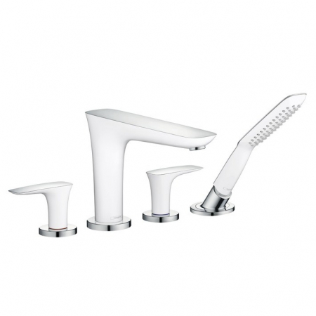 Смеситель на край ванны Hansgrohe PuraVida 15446400 белый/хром