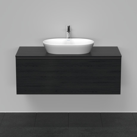 Тумба подвесная под раковину DURAVIT D-Neo DE494901616 1200 мм х 550 мм, с 1 выдвижным ящиком и консолью, чёрный дуб