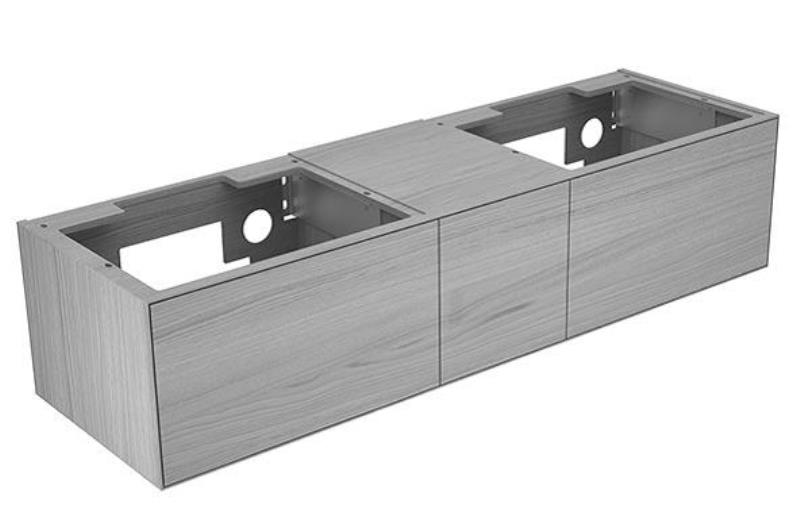 Тумба под 2 умывальника Keuco Edition Lignatur 33343 700011 1750x400x535 мм фасад дуб, корпус дуб