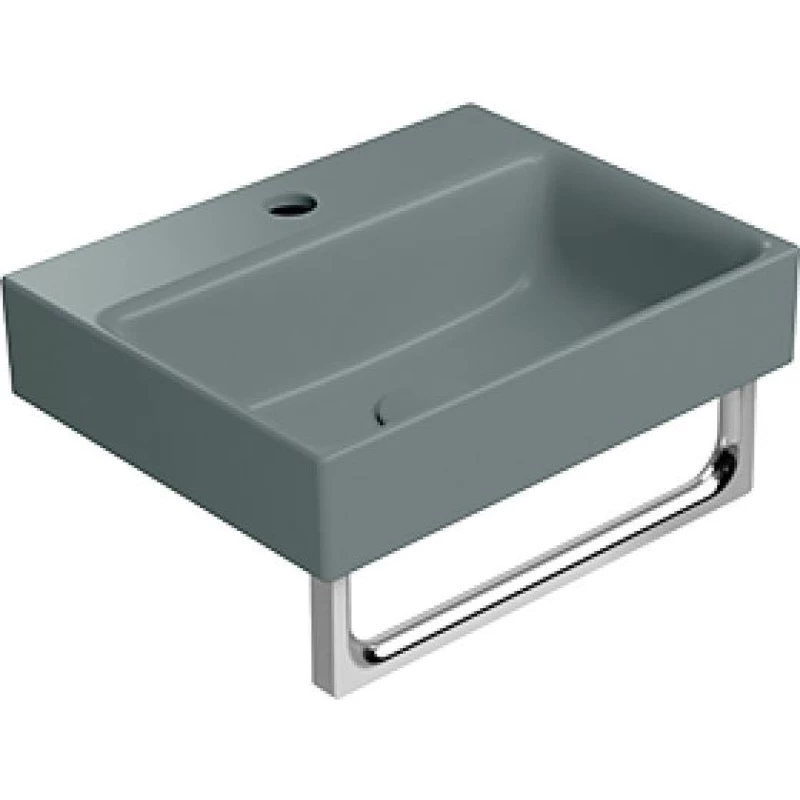 Раковина накладная/подвесная GSI NUBES 9684104 400 мм х 320 мм, с отверстием под смеситель, без перелива, цвет Agave Matte