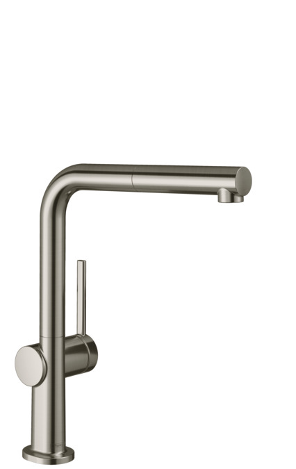 Кухонный смеситель однорычажный с вытяжным изливом Hansgrohe Talis М54 72809800 под сталь